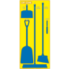 National Marker Dry Zone Shadow Board, Yellow/Blue,68 X 30, ACP, Aluminum Composite Panel - SB139ACP