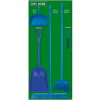 National Marker Dry Zone Shadow Board Combo Kit, Green/Blue,68 X 30, Pro Series Acrylic - SBK135FG
