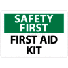 NMC SF41R OSHA Sign, Safety First - First Aid Kit, 7" X 10", White/Green/Black