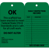 NMC SPT3 Tags, Scaffold Inspection W/Grommet, 6" X 3", Green, 25/Pk