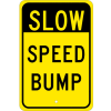 NMC TM157J Traffic Sign - Slow Speed Bump, Aluminum, 18" x 12"