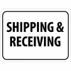 NMC TM228J Traffic Sign, Shipping & Receiving, 18" X 24", White/Black