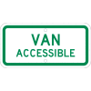 NMC TMAS11J Traffic Sign, Van Accessible, 6" X 12", White