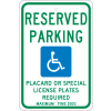 NMC TMS315J Traffic Sign, Reserved Parking Hawaii, 18" X 12", White