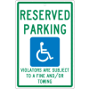 NMC TMS325H Traffic Sign, Reserved Parking New Mexico, 18" X 12", White