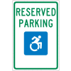 NMC TMS326G Traffic Sign, Reserved Parking New York, 18" X 12", White