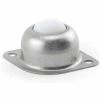 Hudson Bearings 1" Nylon Main Ball with Two Hole Flange Carbon Steel Housing NBT-1CS - 2"W
