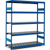5 Shelf High-Density Storage for Taper 50 - 72"Wx24"Dx87"H Avalanche Blue