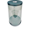Kettle Creek 40 Gallon Clear Plastic Bins, 19-1/2"D x 34"H, with Uncoated Metal Lid & Base, 2/Pack
																			