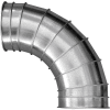 Nordfab QF Elbow 90 Degree 1.5 CLR, 9" Dia, Galvanized Steel