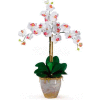 Nearly Natural Triple Phalaenopsis Silk Orchid Flower Arrangement, White