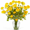 Nearly Natural Ranunculus Liquid Illusion Silk Flower Arrangement, Yellow