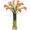 Nearly Natural Mini Calla Lily Silk Flower Arrangement, Pink