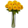 Nearly Natural Sunflower with Cylinder Silk Flower Arrangement, Yellow