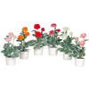 Nearly Natural Ranunculus with White Vase (Set of 6)