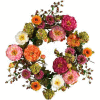 Nearly Natural 24'' Peony Wreath