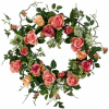 Nearly Natural 20'' Rose Wreath