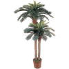 Nearly Natural 6' & 4' Sago Palm Double Potted Silk Tree