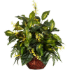 Nearly Natural Forsythia & Mixed Greens Silk Plant