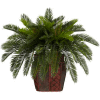 Nearly Natural Double Cycas with Vase Silk Plant