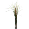 Nearly Natural Grass & Bamboo with Cylinder Silk Plant