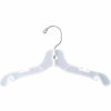 NAHANCO 1412 Dress Hanger-Super Heavy Weight, 12"L, Plastic-WH, Pkg Qty 100