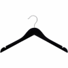 NAHANCO 20817HU Top Hanger, 17"L x 1/2"W, Wood-BK Rubberized, Pkg Qty 25