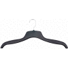 NAHANCO BH229 Top/Sweater Hanger, 18-1/2"L, Plastic-BK, Pkg Qty 100