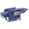 NK Medical Recliner with Infinite Recline, 5" Casters, Push Bar & Side Table, Gray