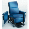 NK Medical Recliner with Swing Arms, 5" Casters, Push Bar & Side Table, Gray