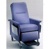 NK Medical Recliner, 5" Casters, Push Bar & Side Table, Tea Rose