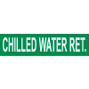 Pressure-Sensitive Pipe Marker - Chilled Water Return, Pack Of 25