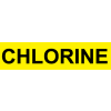 Pressure-Sensitive Pipe Marker - Chlorine, Pack Of 25