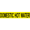 Pressure-Sensitive Pipe Marker - Domestic Hot Water, Pack Of 25