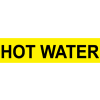 Pressure-Sensitive Pipe Marker - Hot Water, Pack Of 25