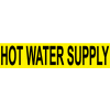 Pressure-Sensitive Pipe Marker - Hot Water Supply, Pack Of 25