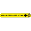 Precoiled and Strap-on Pipe Marker - Medium Pressure Steam