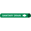 Precoiled and Strap-on Pipe Marker - Sanitary Drain