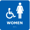 Graphic Braille Sign - Women - Blue