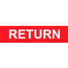 Pressure-Sensitive Pipe Marker - Return, Pack Of 25