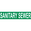 Pressure-Sensitive Pipe Marker - Sanitary Sewer, Pack Of 25