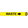Precoiled and Strap-on Pipe Marker - Waste