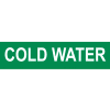 Pressure-Sensitive Pipe Marker - Cold Water, Pack Of 25