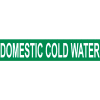 Pressure-Sensitive Pipe Marker - Domestic Cold Water, Pack Of 25