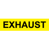 Pressure-Sensitive Pipe Marker - Exhaust, Pack Of 25