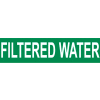 Pressure-Sensitive Pipe Marker - Filtered Water, Pack Of 25