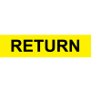 Pressure-Sensitive Pipe Marker - Return, Pack Of 25