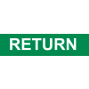 Pressure-Sensitive Pipe Marker - Return, Pack Of 25