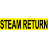 Pressure-Sensitive Pipe Marker - Steam Return, Pack Of 25