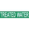 Pressure-Sensitive Pipe Marker - Treated Water, Pack Of 25